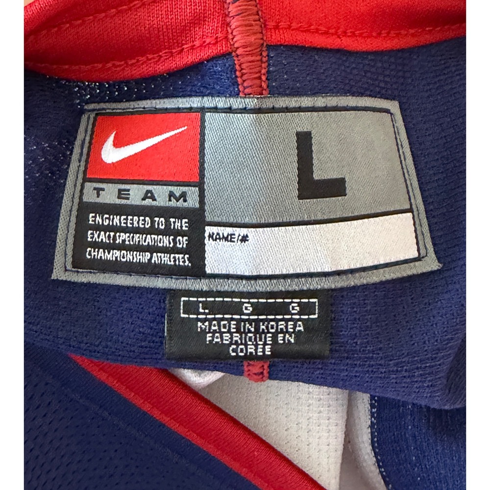 Nike Vintage 2002 USA National Hockey Team Olympic Jersey LG White Red Blue - Picture 7 of 12